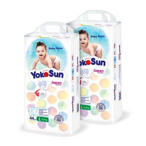 Набор YOKOSUN для детей: 2 упаковки Comfort подгузников-трусиков L/9-14 КГ/ 44 ШТ.