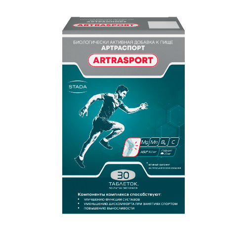 Купить Артраспорт 30 шт. таблетки, покрытые оболочкой массой 1400 мг цена