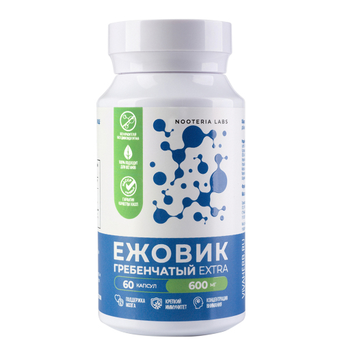 Купить Nooteria labs ежовик гребенчатый extra 60 шт. капсулы массой 650 мг цена