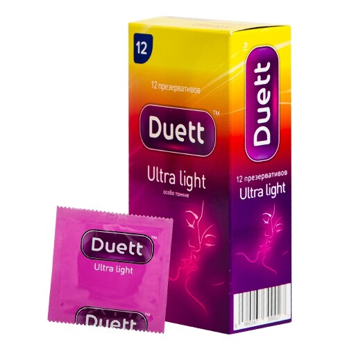 Купить Презервативы duett ultra light особо тонкие 12 шт. цена