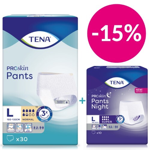Купить Tena pants normal подгузники-трусы для взрослых при средней степени недержания l 30 шт. цена