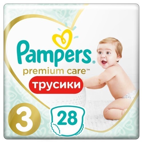 Купить PAMPERS PREMIUM CARE PANTS ТРУСИКИ РАЗМЕР 3 N28 цена