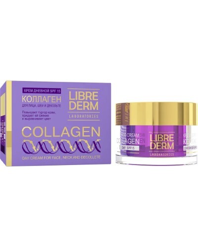 Librederm Коллаген (Collagen) дневной крем для восстановления сияния и ровного цвета кожи SPF-15 50 мл