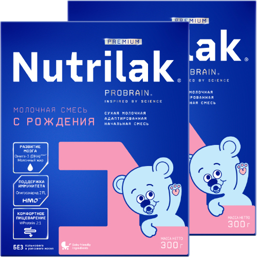 Набор из 2х уп NUTRILAK PREMIUM 1 СМЕСЬ СУХ МОЛОЧНАЯ АДАПТИР 300,0 по спец.цене
