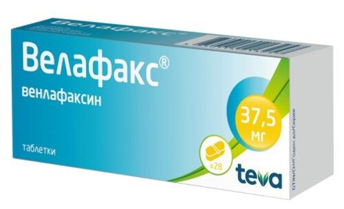 Купить Велафакс 37,5 мг 28 шт. таблетки цена