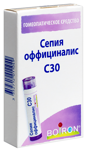 СЕПИЯ ОФФИЦИНАЛИС C30 ГОМЕОПАТ МОНОКОМП ПРЕПАРАТ ЖИВОТН ПРОИСХОЖД