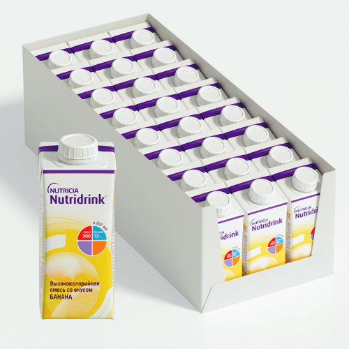 Набор белковое питание 24 уп Нутридринк банан 200 мл со скидкой 25%
