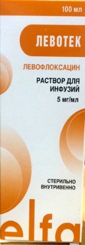Левотек 5 мг/мл раствор для инфузий 100 мл флакон