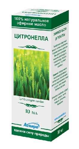 Купить АСПЕРА МАСЛО ЭФИРНОЕ ЦИТРОНЕЛЛА 10МЛ ИНД/УП цена