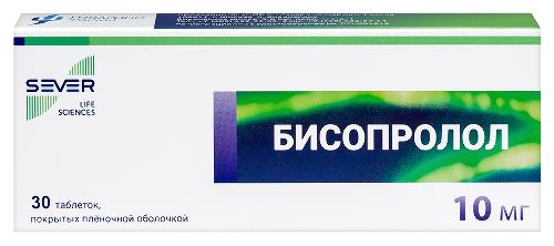 Купить Бисопролол 10 мг 30 шт. таблетки, покрытые пленочной оболочкой цена