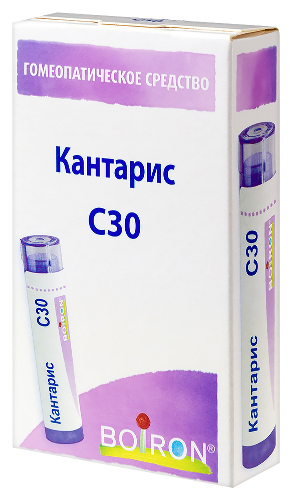 КАНТАРИС С30 ГОМЕОПАТ МОНОКОМП ПРЕПАРАТ ЖИВОТН ПРОИСХОЖД