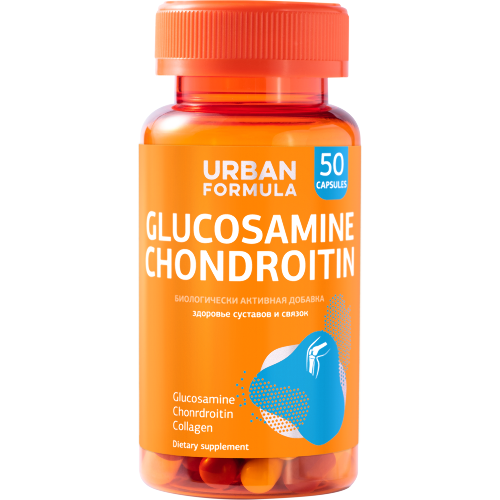 Urban formula глюкозамин хондроитин 50 шт. капсулы массой 890 мг