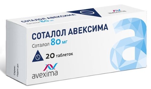 Соталол авексима 80 мг 20 шт. таблетки