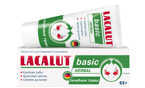 Lacalut зубная паста basic herbal 65 гр