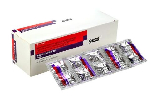 Вальпарин хр 500 мг 100 шт. таблетки пролонгированные покрытые пленочной оболочкой
