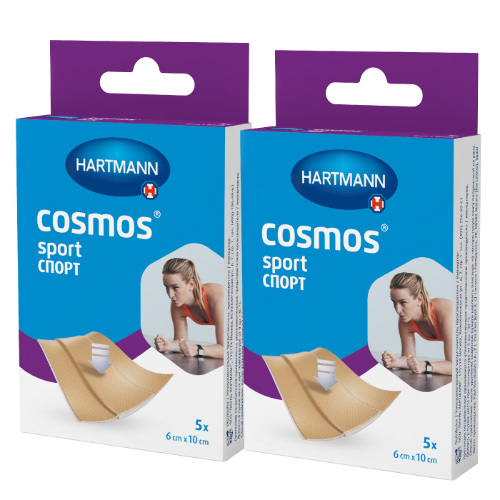 Набор из 2х уп. ПЛАСТЫРЬ COSMOS SPORT (СПОРТ) НЕСТЕРИЛЬНЫЙ 6X10СМ N5