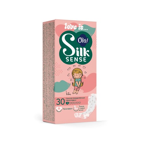 Ola silk sense light teens прокладки ежедневные тонкие стринг-мультиформ 30 шт.