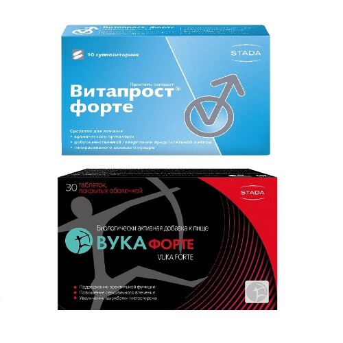Набор для мужчин Витапрост Форте №10 супп и Вука Форте  таб. №30 по специальной цене