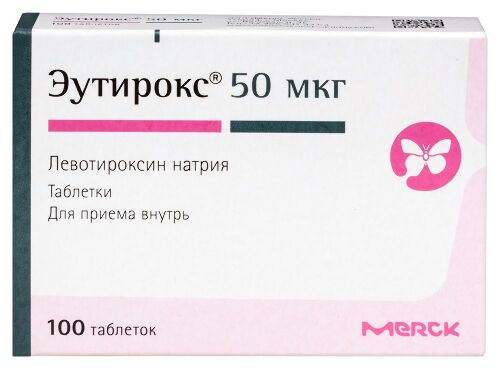 Эутирокс 50 мкг 100 шт. таблетки