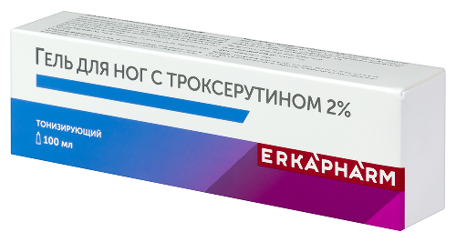 Erkapharm гель для ног с троксерутином тонизирующий 100 мл