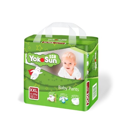 Купить Yokosun eco подгузники-трусики детские размер xxl/15-23 кг/ 32 шт. цена