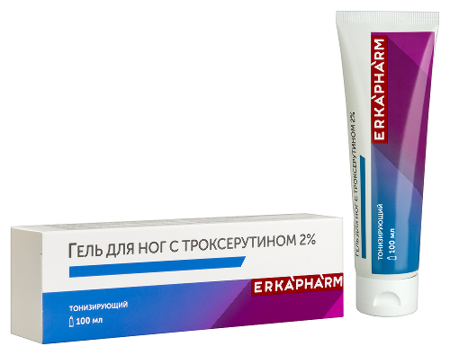 Erkapharm гель для ног с троксерутином тонизирующий 100 мл