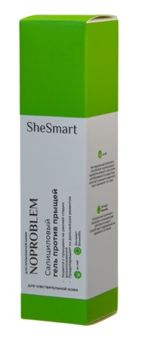 Shesmart noproblem гель против прыщей салициловый для чувствительной кожи 15 мл