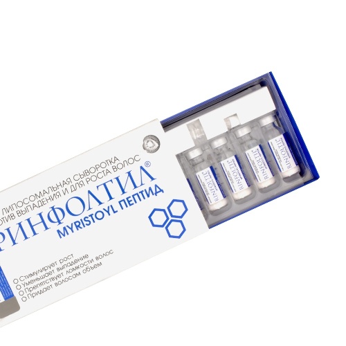 Rinfoltil myristoyl пептид сыворотка липосомальная против выпадения и для роста волос n30 флакон+дозатор 3 шт.