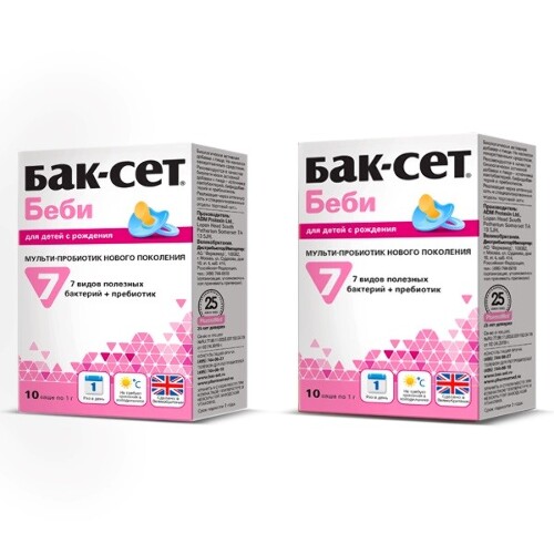 Набор БАК-СЕТ БЕБИ N10 САШЕ из 2-х упаковок со скидкой 300 рублей