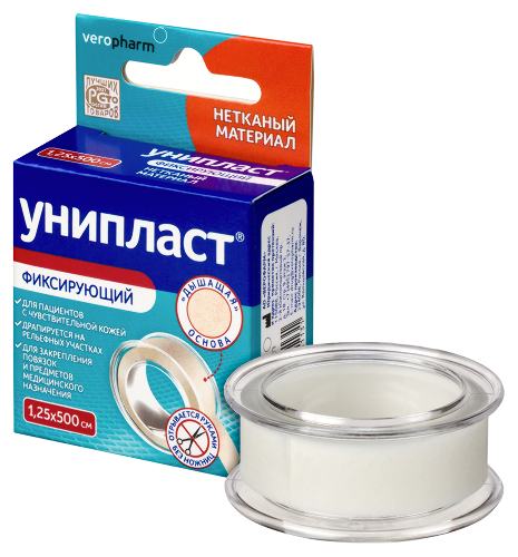 ЛЕЙКОПЛАСТЫРЬ УНИПЛАСТ ФИКСИРУЮЩИЙ