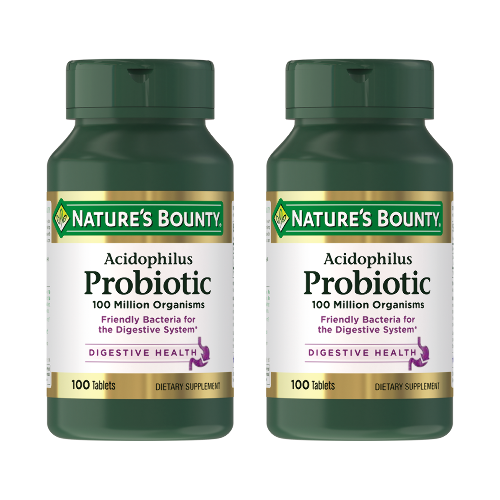 Набор Natures bounty Ацидофилус пробиотик №100 табл из 2 уп со скидкой