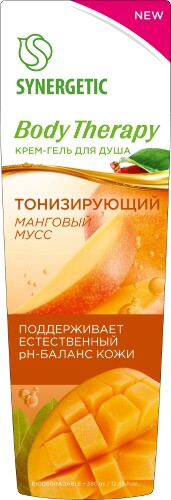 Synergetic body therapy крем-гель для душа манговый мусс 380 мл
