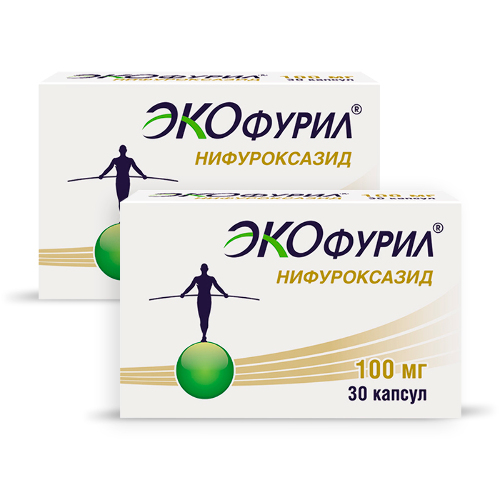 Набор из 2-х упаковок ЭКОФУРИЛ 100мг капсулы 30шт.