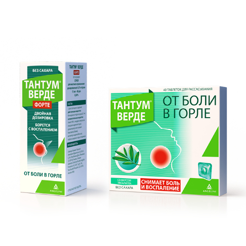 Набор Тантум верде форте спрей + Тантум верде таб. эвкалипт 40 шт. со скидкой