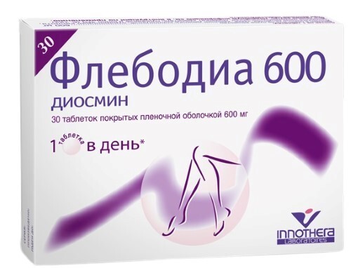Купить Флебодиа 600 600 мг 30 шт. таблетки, покрытые пленочной оболочкой цена