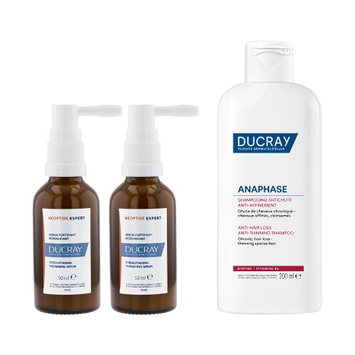 Набор DUCRAY: NEOPTIDE EXPERT СЫВОРОТКА УКРЕПЛЯЮЩ ПРИДАЮЩ ПЛОТНОСТЬ ВОЛОСАМ 2X50МЛ + ANAPHASE ШАМПУНЬ ПРОТИВ ХРОНИЧ ВЫПАД 200МЛ