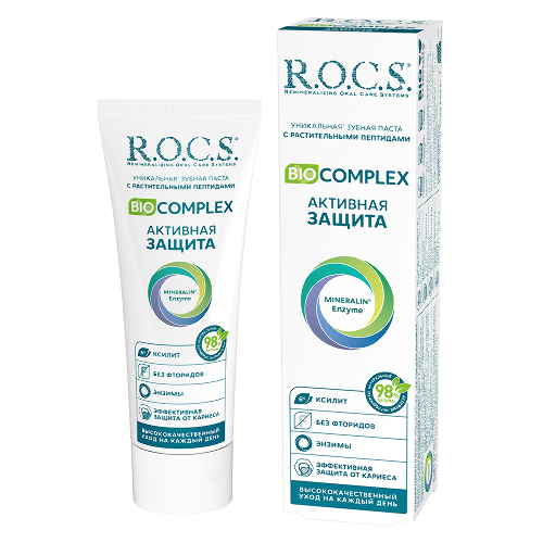 Rocs зубная паста biocomplex активная защита 94 гр