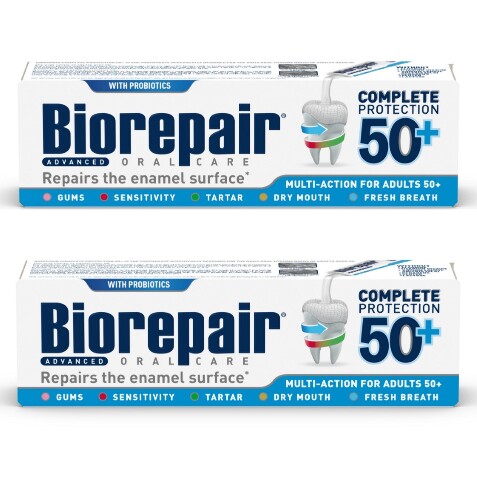 Набор Biorepair зубная паста максимальная защита после 50 лет 75мл из 2 уп со скидкой