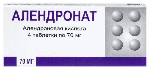 Алендронат 70 мг 4 шт. таблетки