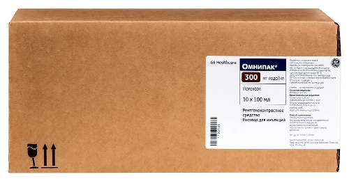 Купить Омнипак 300 мг йода/мл раствор для инъекций 100 мл флакон 10 шт. цена