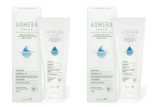 Набор Адмера крем для ухода за сухой и чувствительной кожей лица и тела 150 мл из 2 уп со скидкой