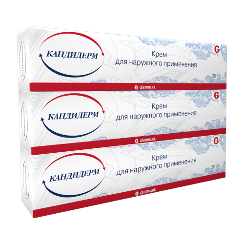 Набор при дерматите Кандидерм крем 30 г из 3 уп со скидкой