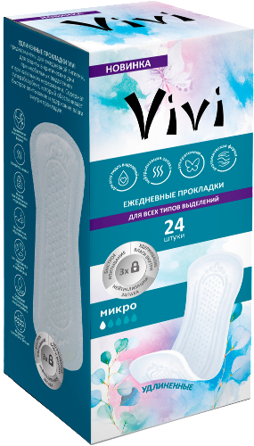 Vivi прокладки женские гигиенические микро 24 шт.