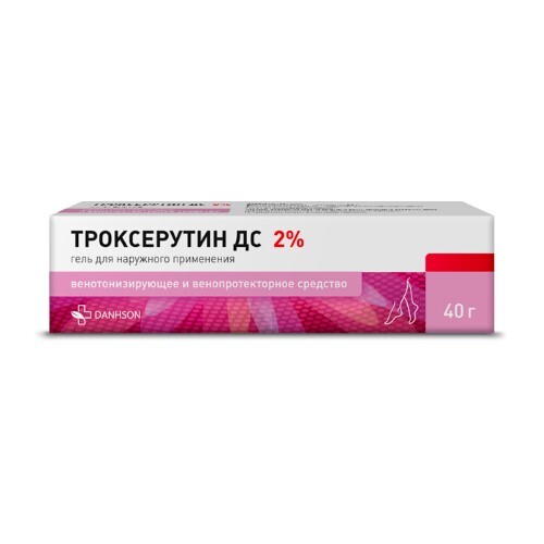 ТРОКСЕРУТИН ДС 2% 40,0 ГЕЛЬ Д/НАРУЖ ПРИМ