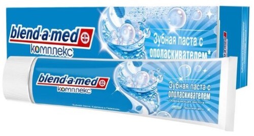 Купить Blend-a-med зубная паста комплекс с ополаскивателем освежающая чистота перечная мята 100 мл цена
