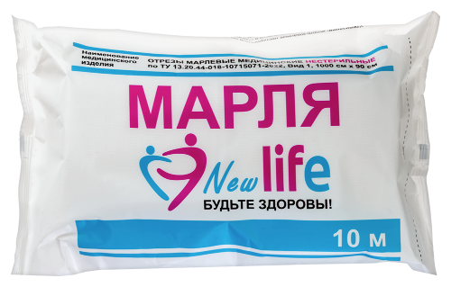 Купить Отрез марлевый медицинский нестерильный life 90cмх10 м цена