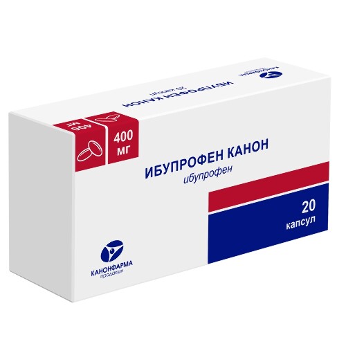 Купить Ибупрофен канон 400 мг 20 шт. капсулы блистер цена