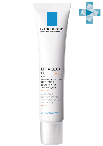 Effaclar DUO(+) Корректирующий крем-гель для проблемной кожи лица от прыщей, акне и постакне с салициловой кислотой, ниацинамидом и цинком, SPF 30/PPD 10, 40 мл