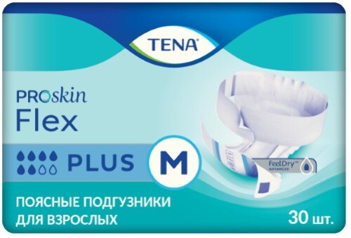 Купить TENA FLEX PLUS ПОДГУЗНИКИ ДЛЯ ВЗРОСЛЫХ M ОБХВАТ ТАЛИИ/БЕДЕР ДО 102СМ N30 цена