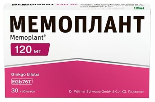 Купить Мемоплант 120 мг 30 шт. таблетки, покрытые пленочной оболочкой цена